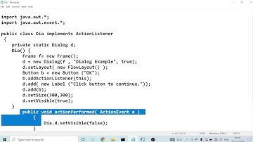 (36)Write a program to implement Dialog Box