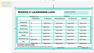 Tutorial for Completing Weekly Learning Log on an IPAD