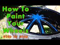 How To Paint Your Car Wheels A Two-Tone Color / ALLKANDY WET WET / Curb Rash Repair On Your Rims