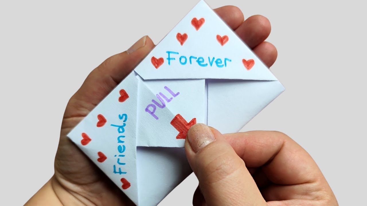 DIY Pull tab Card Origami Envelope Card | Letter Folding Origami |Best ...