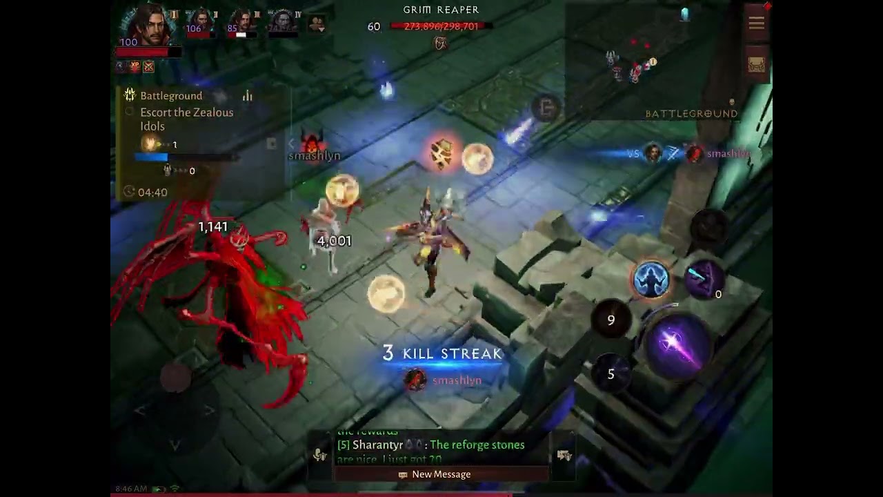 5 Kill Streak #1 Rank PvP Wizard Gameplay | Telestomp Build | Diablo Immortal Battleground