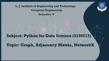 Working with Graph, Adjacency Matrix and NetworkX Library