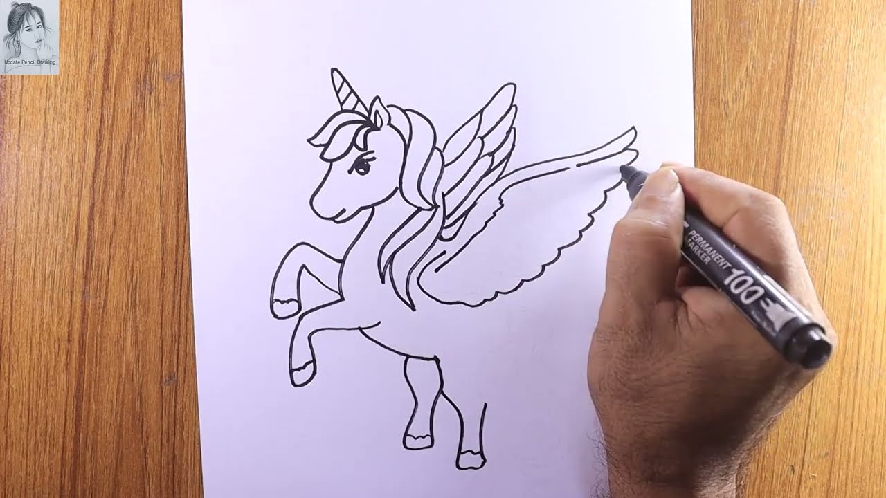 10 Amazing and Easy Step by Step Tutorials & Ideas on How to Draw a Unicorn  with Pencils…