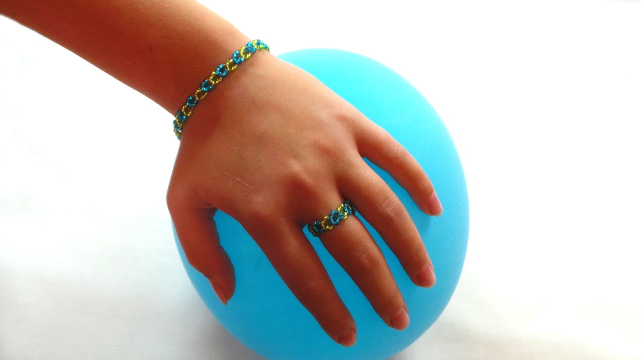 Ланцюжок із бісеру кільцями/Цепочка из бисера колечками