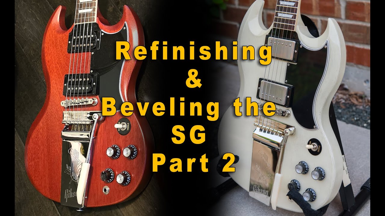 Refinishing and Re-beveling a Gibson SG faded to mimic vintage