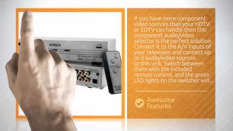 Nyrius SW201 HD Component Video YPbPr & Digital Audio Optical Toslink 3 Input Selector Switch wit...