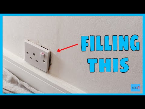 Patching around an electrical socket.