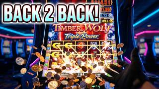 OMG! Back to Back Slot Wins - Timberwolf Triple Power