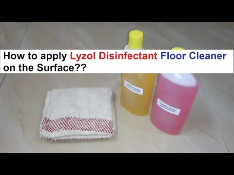 How to apply Lyzol Disinfectant Floor Cleaner on the