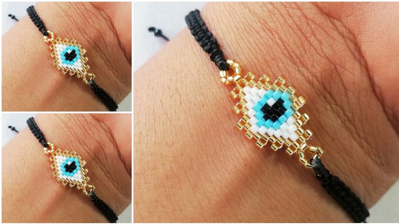 PULSERA DE OJO CON PESTAÑAS EN CHAQUIRA MIYUKI