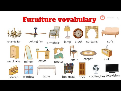 Furniture Name In English With Pictures