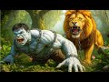 White Hulk vs Lion | Jungle Animals Saved in Epic Battle"