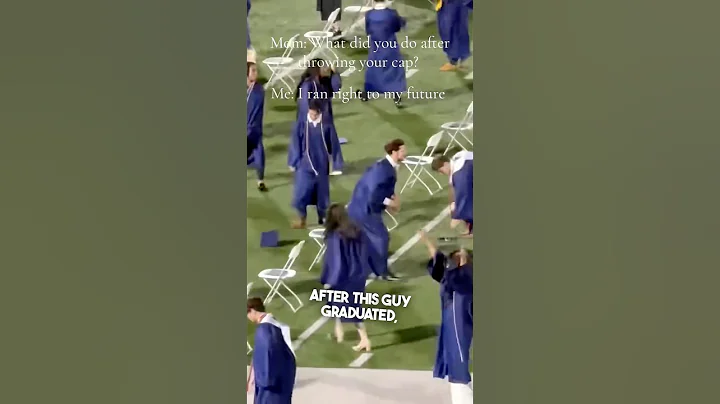 He took off running after his graduation ❤️