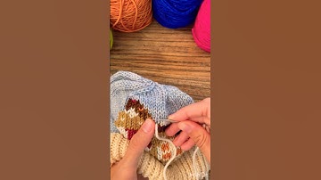 Duplicate stitch✨TIPS✨ in the comments below!!!🧶#knitting #knit #knitter #yarnlife #yarn #creative