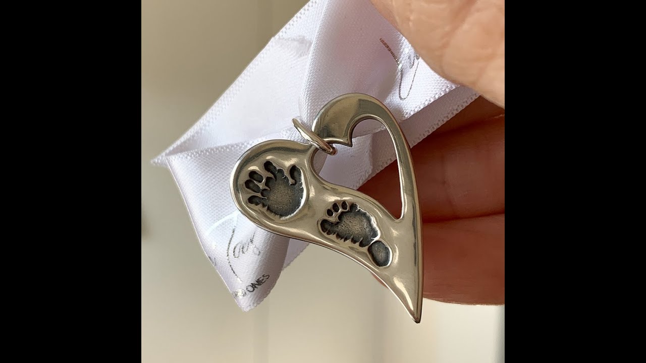 Handprint, Footprint Silver Necklace