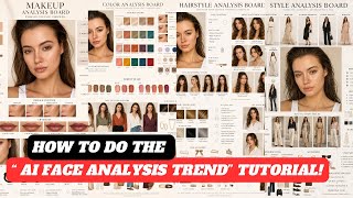 Face analysis Ai trend tutorial | colour analysis | makeup analysis | style analysis | hairstyle 