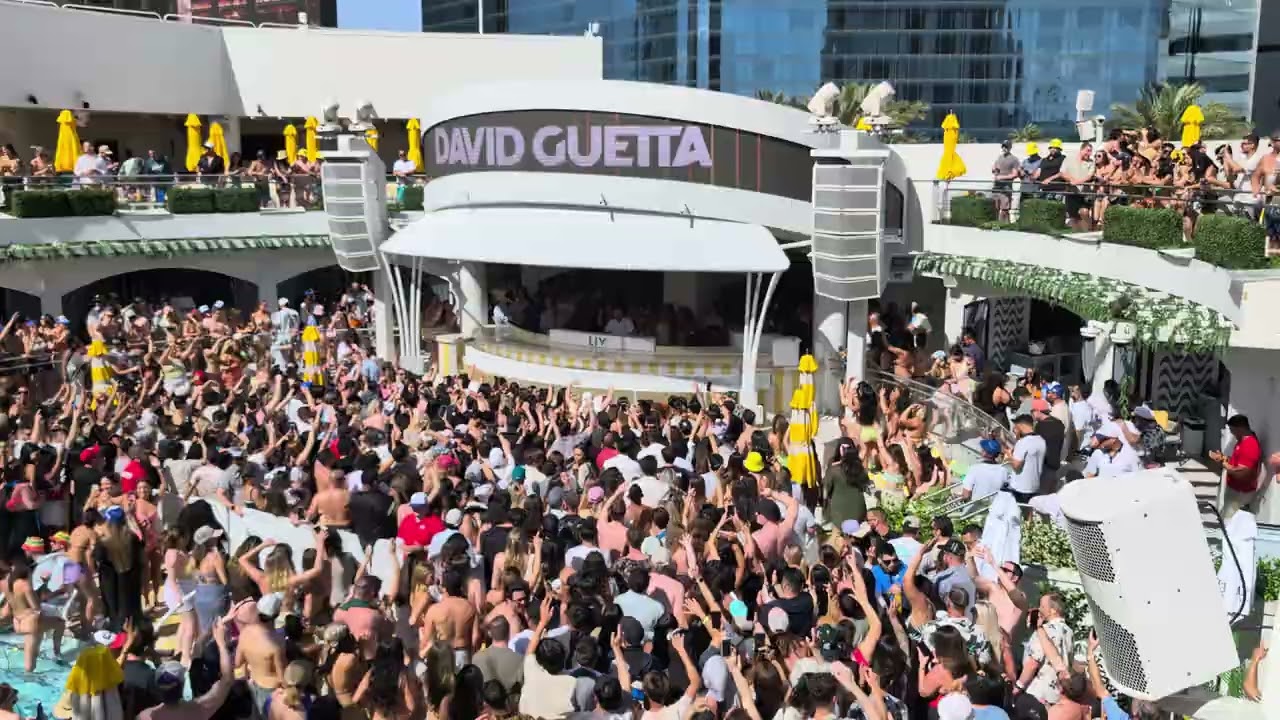 David Guetta day party live at Liv Beach Las Vegas April 26, 2025 [25 min, 4K HD]