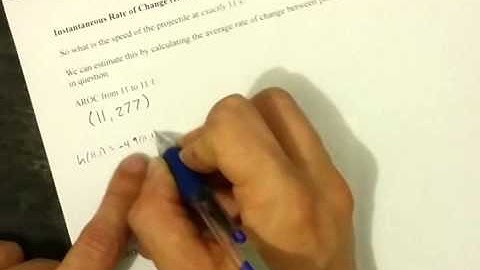 Average and Instantaneous Rates of Change