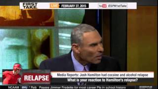 ESPN First Take   Reaction To Angels' Josh Hamilton Had Cocaine and Alcohol Relapse