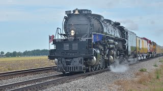 Big Boy 4014 the worlds largest operating steam engine arriving in Continental Ohio 