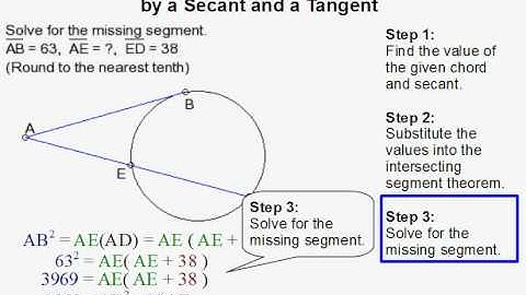 How to Find a Segment Formed by a Secant and Tangent