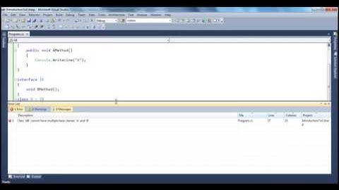 Multiple class inheritance  C# Tutorial