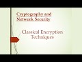 Master Classical Encryption Techniques in Cryptography 🔐 | Symmetric Encryption & Security PPT
