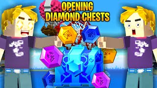 Opening Diamond Chests in Bed Wars | Blockman Go | Bed Wars