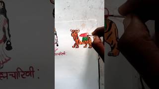 Mata Chandraghanta Drawingday3 Navratri Drawing