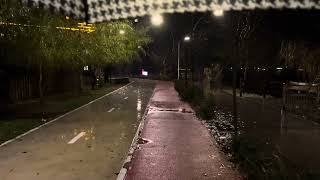 Ankara Gölbaşı Yağmurlu Akşam Yürüyüşü Beautiful Rain Walking Tour In Ankara Gölbaşı Rain Sound
