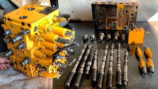 Amazing Repairing of Excavator Hyduralic Main Assembly | Rebuilding Hyduralic Assembly |