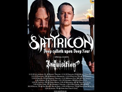 Satyricon's "final headline" tour of North America w/ Inquisition...!