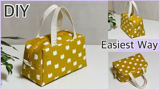 簡単ボストンバッグ作り方,How To Make Easy Boston Bag, Easiest Way, Sewing tutorials,diy