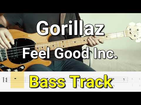 Gorillaz Feel Good Inc Bass Track Tabs Youtube