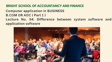 Computer application in business | B.COM OR ADC (Part 1) | Past papers Solved | Lecture: No 54