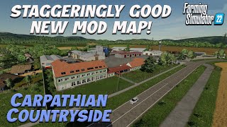 “CARPATHIAN COUNTRYSIDE” FS22 MAP TOUR! | NEW MOD MAP! | Farming Simulator 22 (Review) PS5.