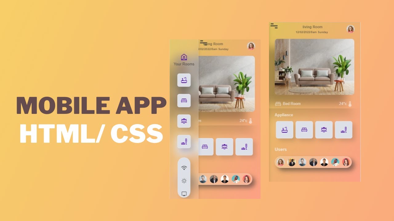 Mobile UI Web App Using HTML, CSS And JavaScript. Complete Beginners ...