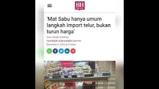 Mat Sabu kena BALUN dengan Boss Mydin isu TELUR 📌📌📌