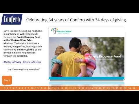 34 days of giving Confero 2020