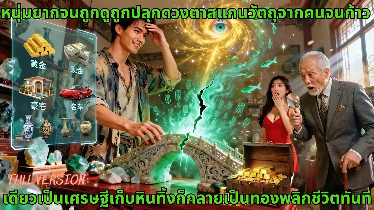 หนุ่มยากจนถูกดูถูกปลุกดวงตาสแกนวัตถุจากคนจนก้าวเดียวเป็นเศรษฐีเก็บหินทิ้งก็กลายเป็นทองพลิกชีวิตทันที