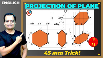 Projectie van vlakken | Probleem 21 | 45 mm hoogte + 30° helling uitgelegd!