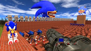 All Shin Sonic Tapes Family VS Italian Brainrot Memes Maze Gmod #4