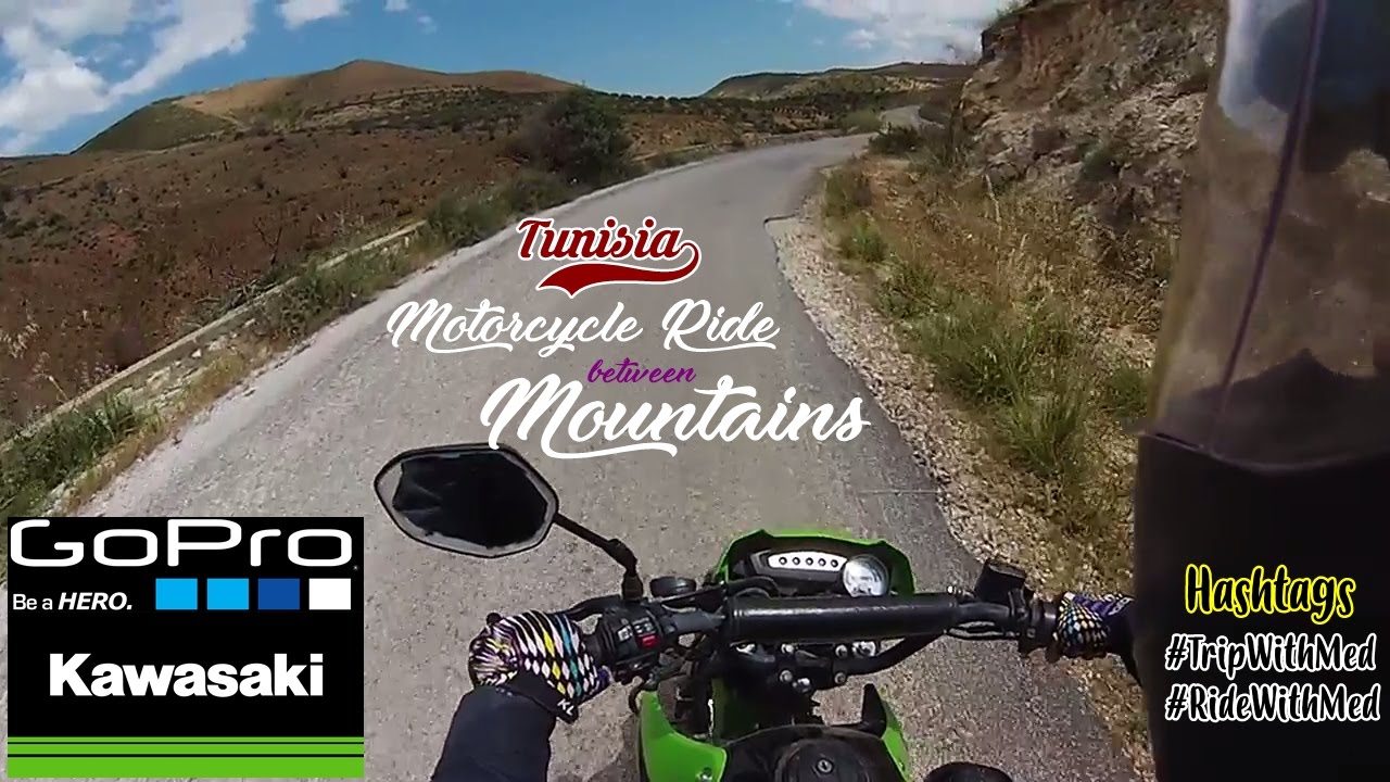 GoPro: Motorcycle Ride between Mountains, Tunisia, Kawasaki KSR 110 Replica