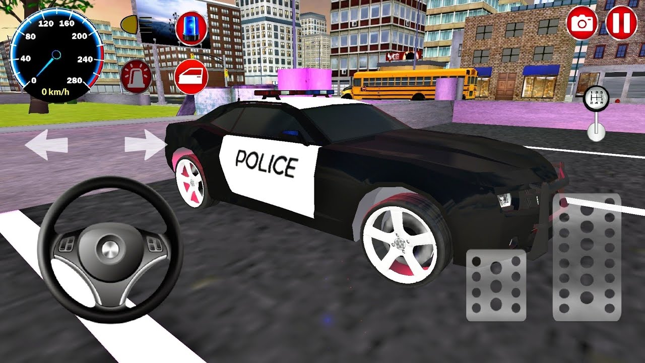 Traffic Police Muscle Car Crazy Parking 3D Game 🚨🚓 - Real Police Car Driving - Android Gameplay