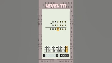 Level 111 - Cryptarithm: android game math  #cryptarithm #mathematics #matematika #maths