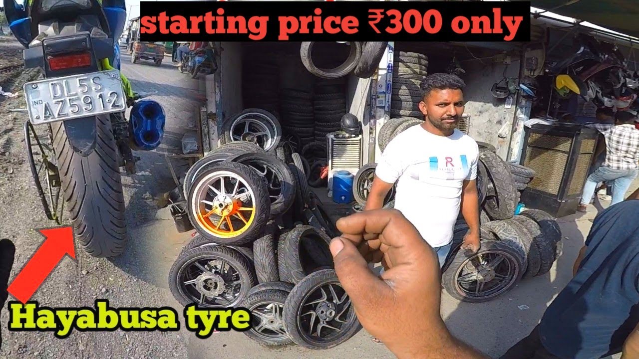 Second Hand Tyre all Bikes ! Cheapest Price😱 ! gokalpuri tyre market YouTube