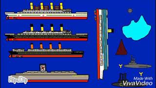 TITANIC,BRITANNIC,WILHELM GUSTLOFF SINKING ANIMATION