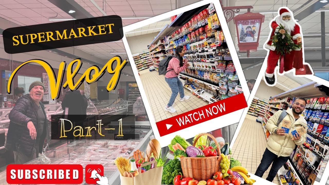 Grocery shopping in France 🇫🇷 Indian couple in France 🇮🇳🇫🇷To Be Continue…next part 😊