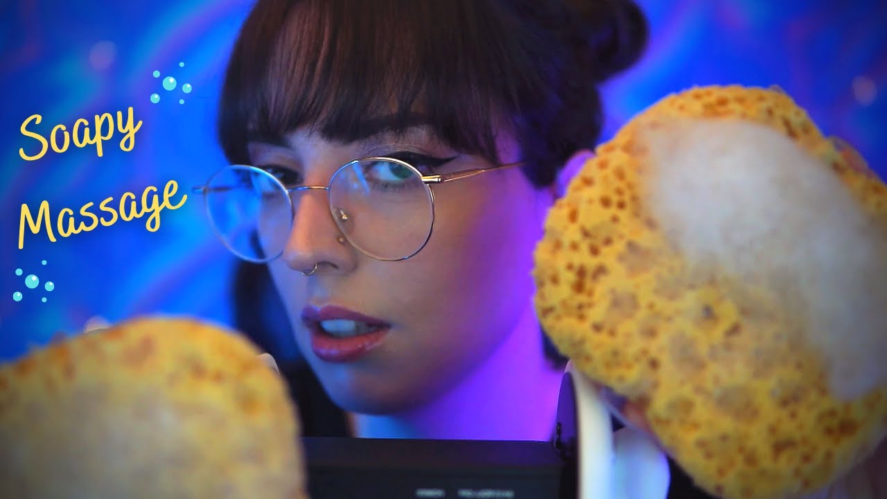 ASMR soapy sponge massage