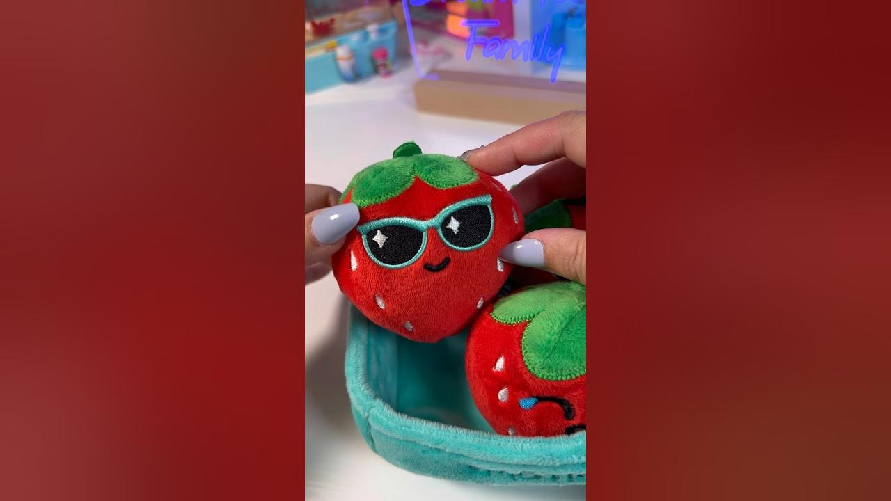 Emotional Support Strawberries 🍓 #plush #asmr 